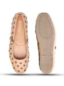 Michael Angelo's Etoile Mary Janes For Women (Beige)