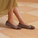 Michael Angelo's Sophie Ballerinas For Women (Brown)