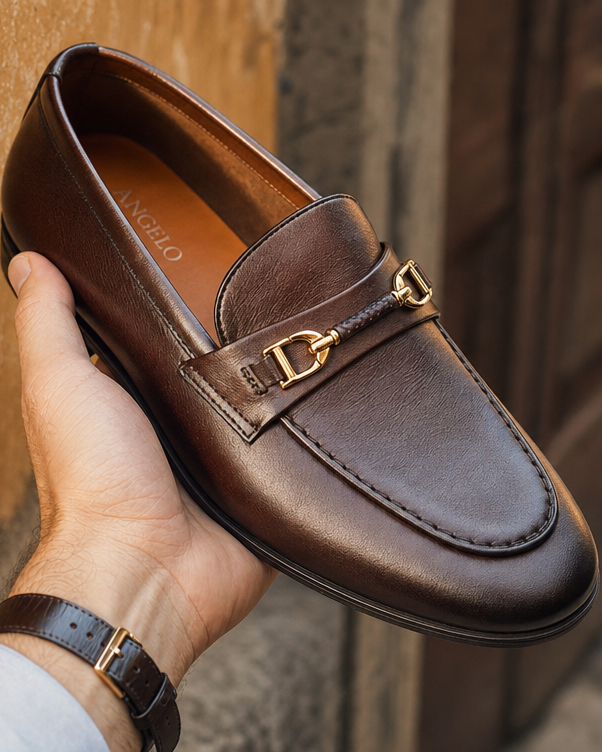 Fulvio Leather Formals Shoes Brown